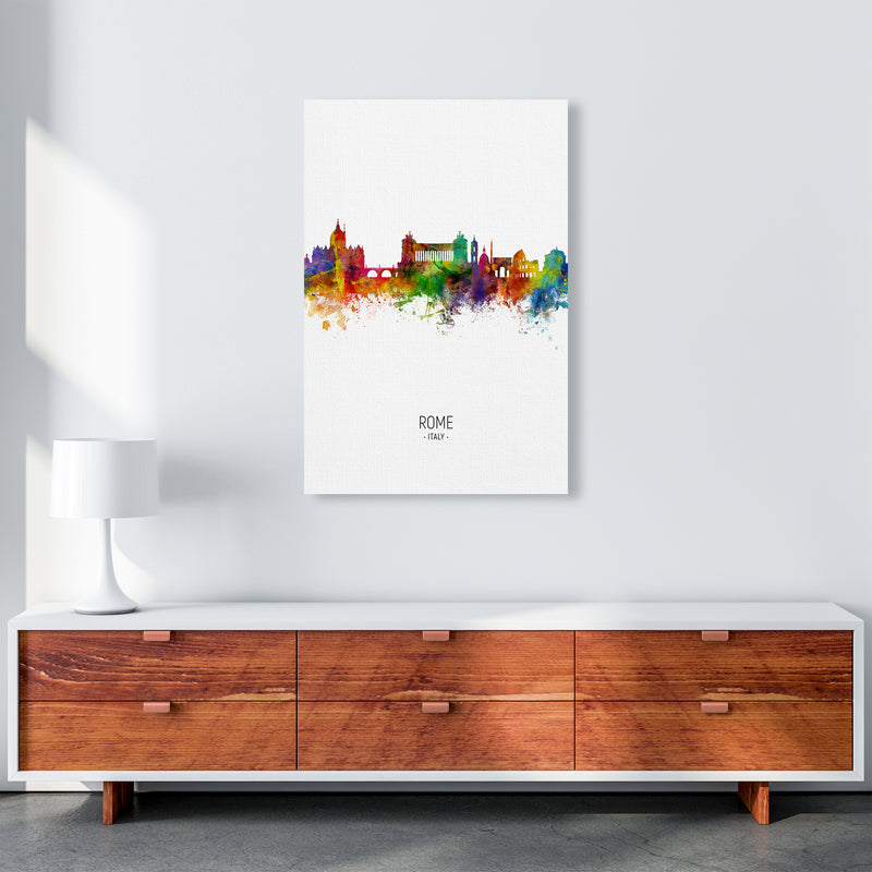 Rome Italy Skyline Portrait Art Print by Michael Tompsett A1 Canvas