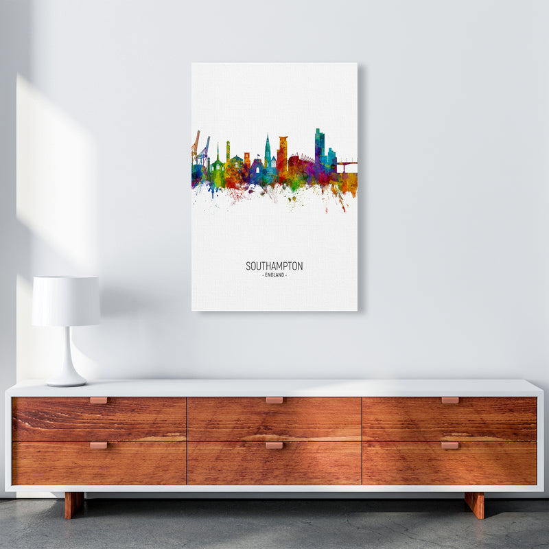 Southampton England Skyline Portrait Art Print by Michael Tompsett A1 Canvas