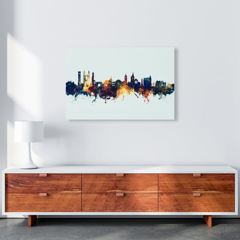 St Andrews Scotland Skyline Blue Orange Art Print by Michael Tompsett A1 Canvas