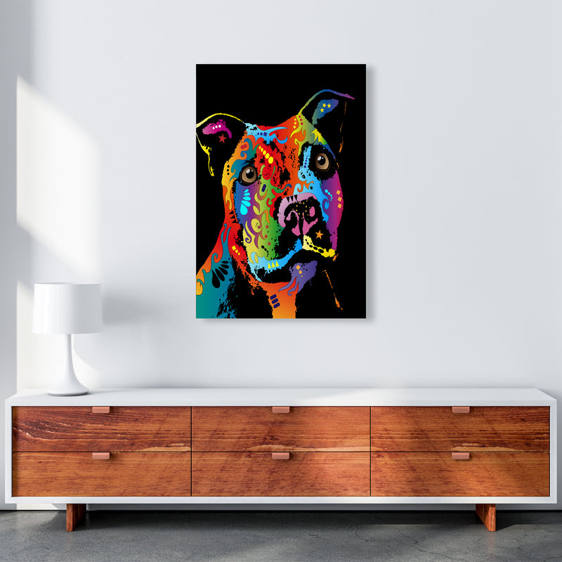 Staffordshire Bull Terrier Dog Art Print by Michael Tompsett A1 Canvas