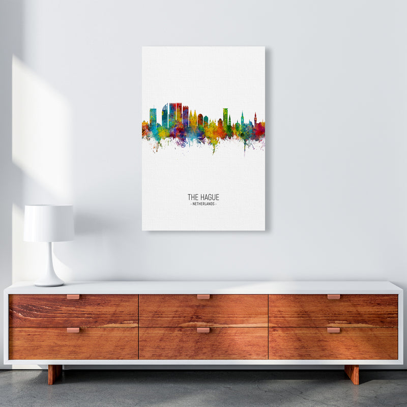 The Hague Netherlands Skyline Portrait Art Print by Michael Tompsett A1 Canvas