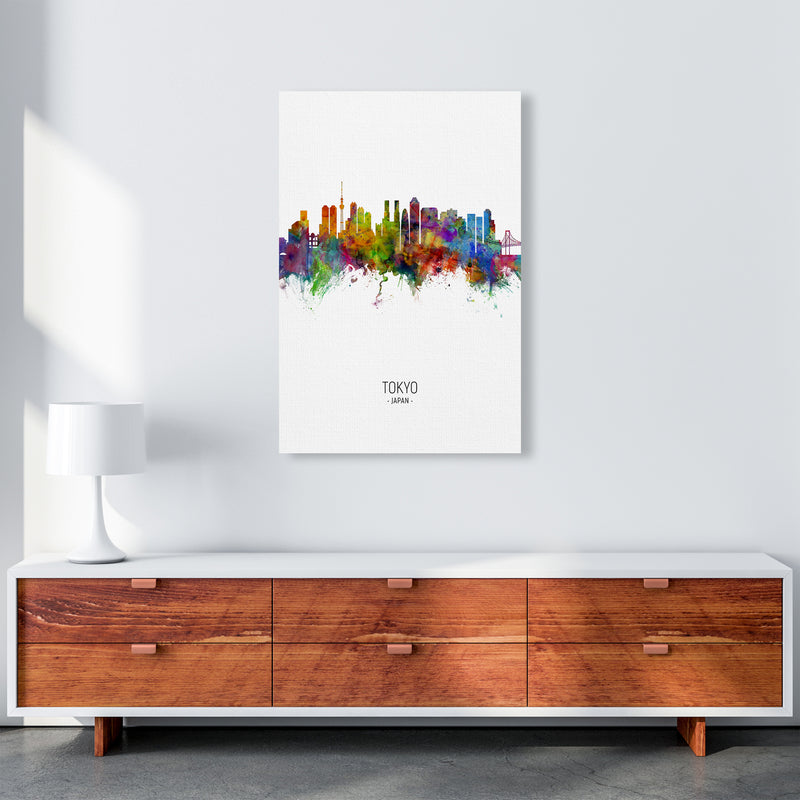 Tokyo Japan Skyline Portrait Art Print by Michael Tompsett A1 Canvas