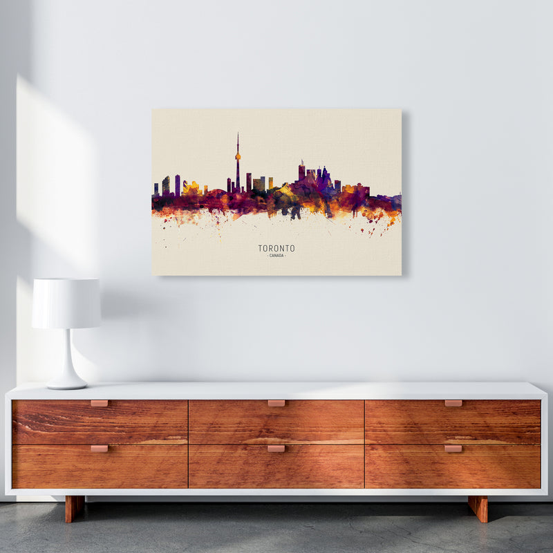 Toronto Canada Skyline Autumn City Name Art Print by Michael Tompsett A1 Canvas