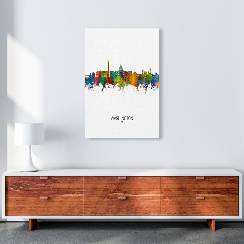 Washington Dc Skyline Portrait Art Print by Michael Tompsett A1 Canvas