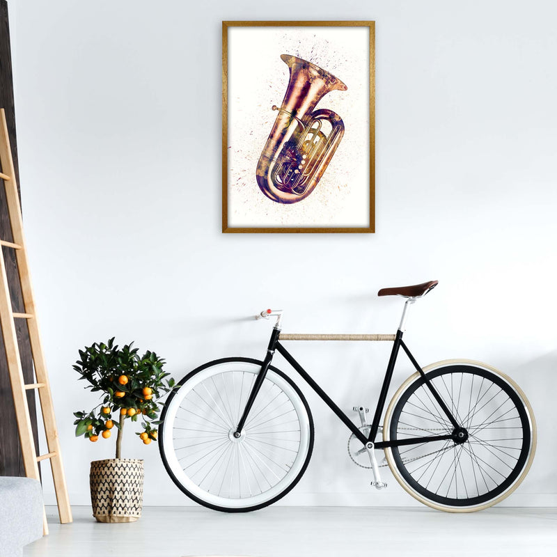 Tuba Watercolour Music Art Print by Michael Tompsett A1 Print Only