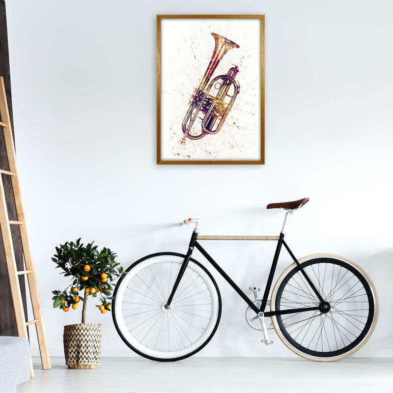 Cornet Watercolour Music Art Print by Michael Tompsett A1 Print Only