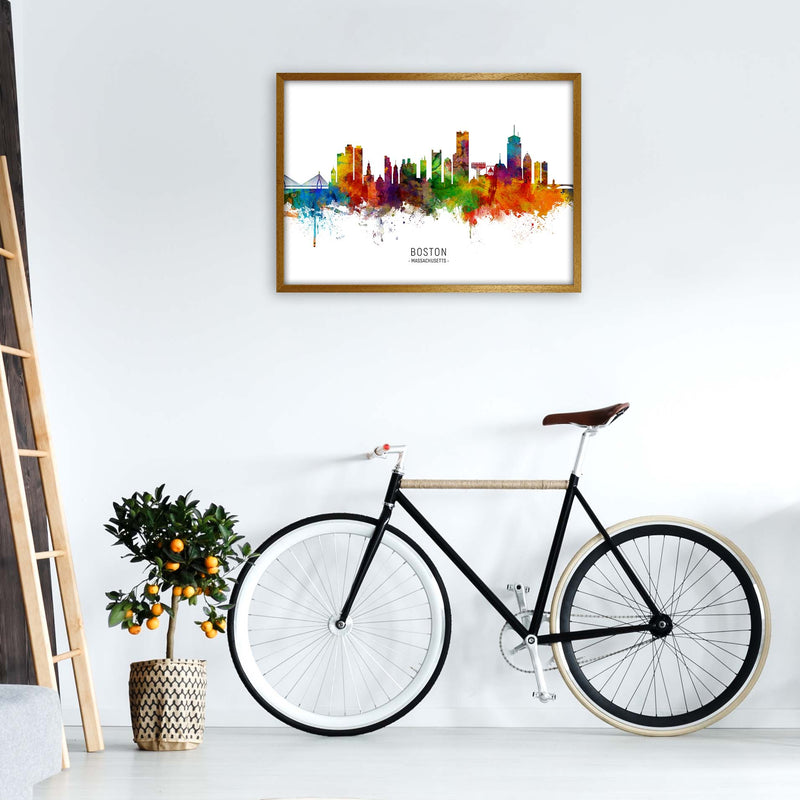 Boston Massachusetts Skyline Art Print by Michael Tompsett A1 Print Only