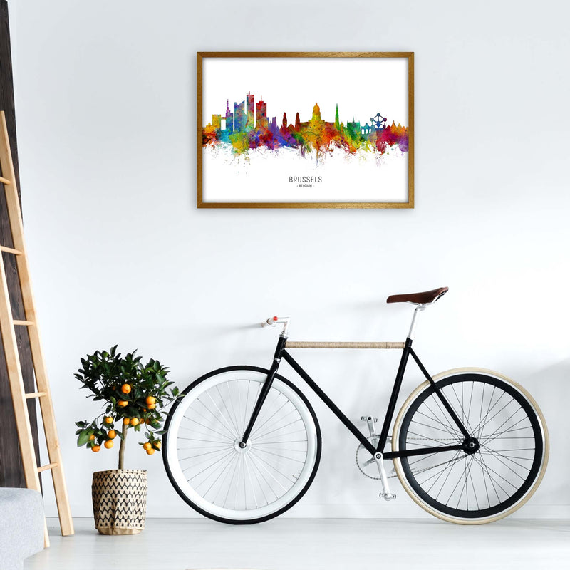 Brussels Belgium Skyline Art Print by Michael Tompsett A1 Print Only