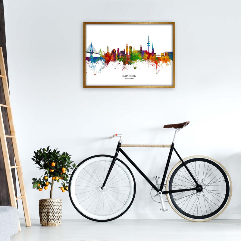 Hamburg Deutschland Skyline Art Print by Michael Tompsett A1 Print Only