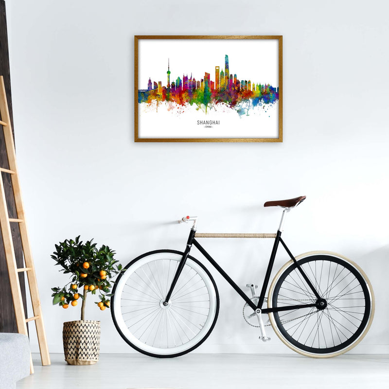 Shanghai China Skyline Art Print by Michael Tompsett A1 Print Only