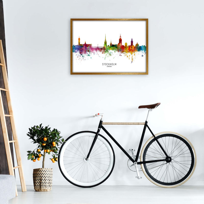 Stockholm Sweden Skyline Art Print by Michael Tompsett A1 Print Only