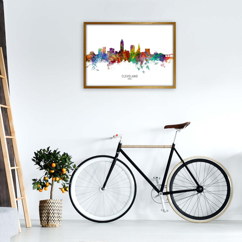 Cleveland Ohio Skyline Art Print by Michael Tompsett A1 Print Only