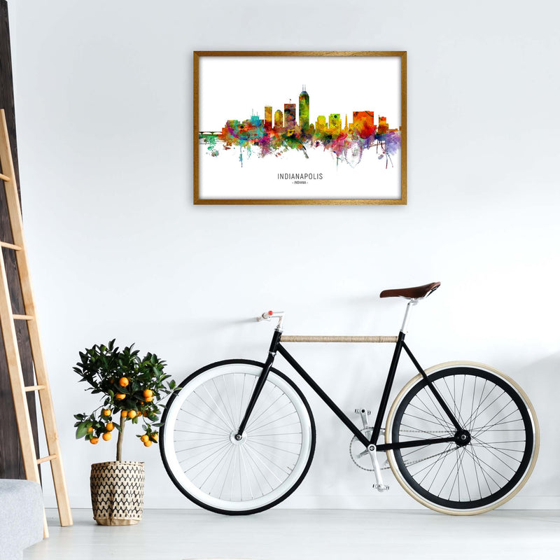 Indianapolis Indiana Skyline Art Print by Michael Tompsett A1 Print Only
