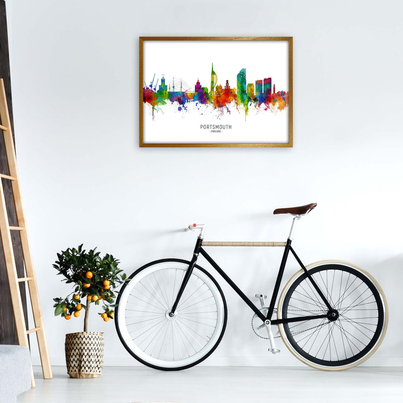 Portsmouth England Skyline Art Print by Michael Tompsett A1 Print Only