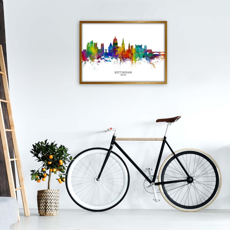 Nottingham England Skyline Art Print by Michael Tompsett A1 Print Only