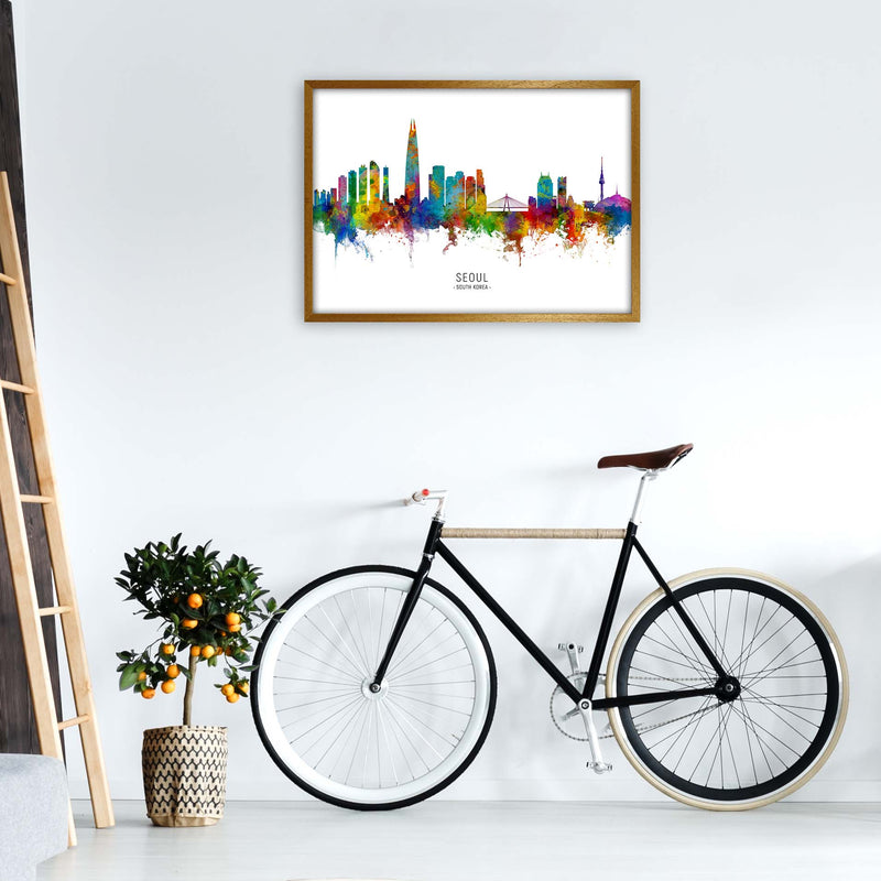 Seoul South Korea Skyline Art Print by Michael Tompsett A1 Print Only