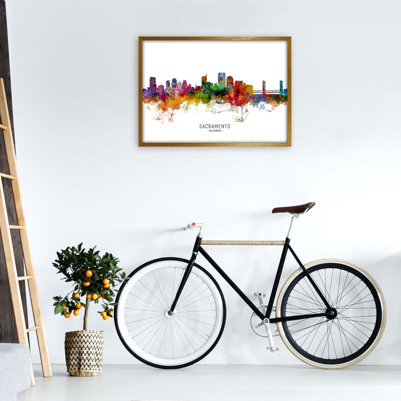 Sacramento California Skyline Art Print by Michael Tompsett A1 Print Only