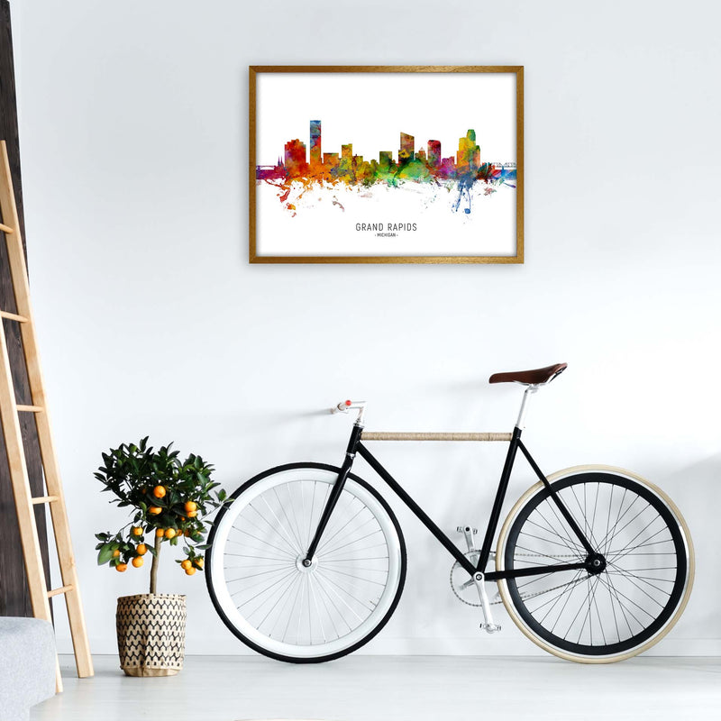 Grand Rapids Michigan Skyline Art Print by Michael Tompsett A1 Print Only