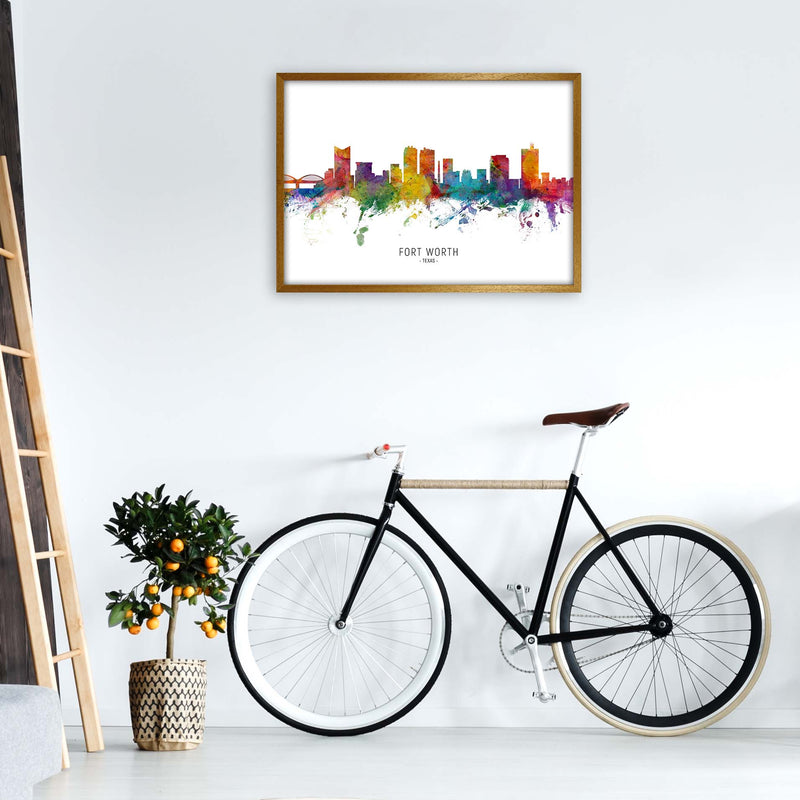 Fort Worth Texas Skyline Art Print by Michael Tompsett A1 Print Only