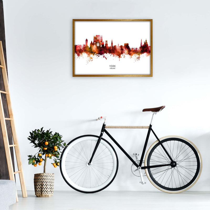 York England Skyline Red City Name Print by Michael Tompsett A1 Print Only