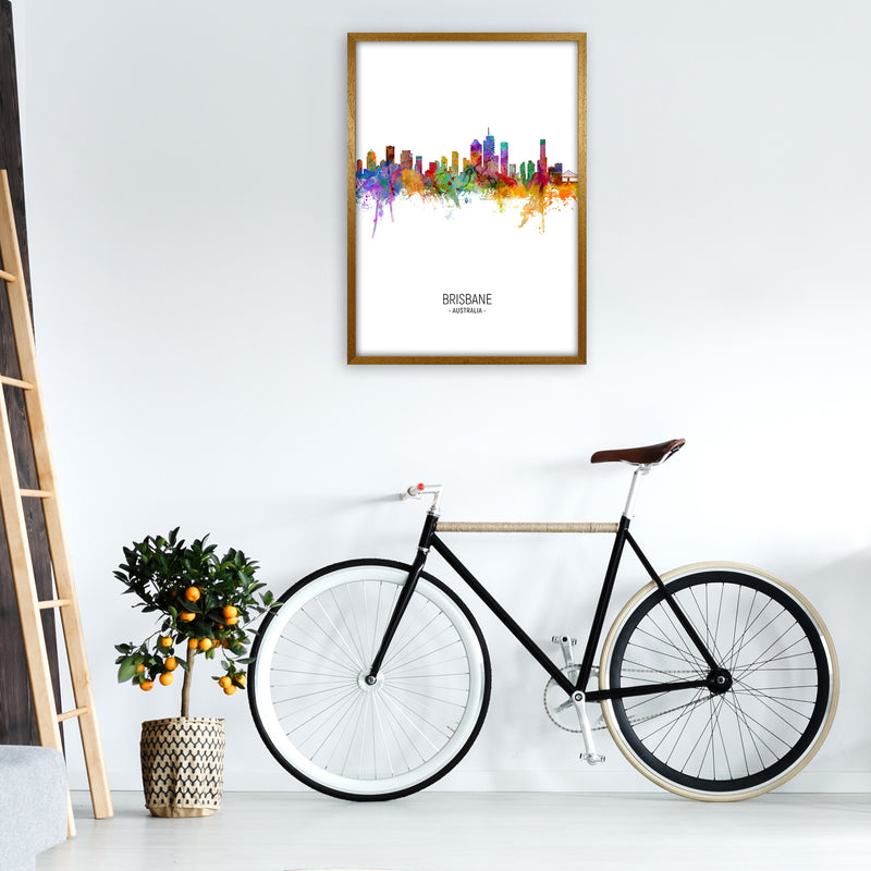 Brisbane Australia Skyline Portrait Art Print by Michael Tompsett A1 Print Only