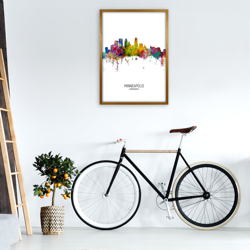 Minneapolis Minnesota Skyline Portrait Art Print by Michael Tompsett A1 Print Only