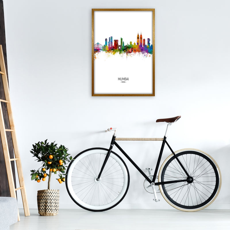 Mumbai India Skyline Portrait Art Print by Michael Tompsett A1 Print Only