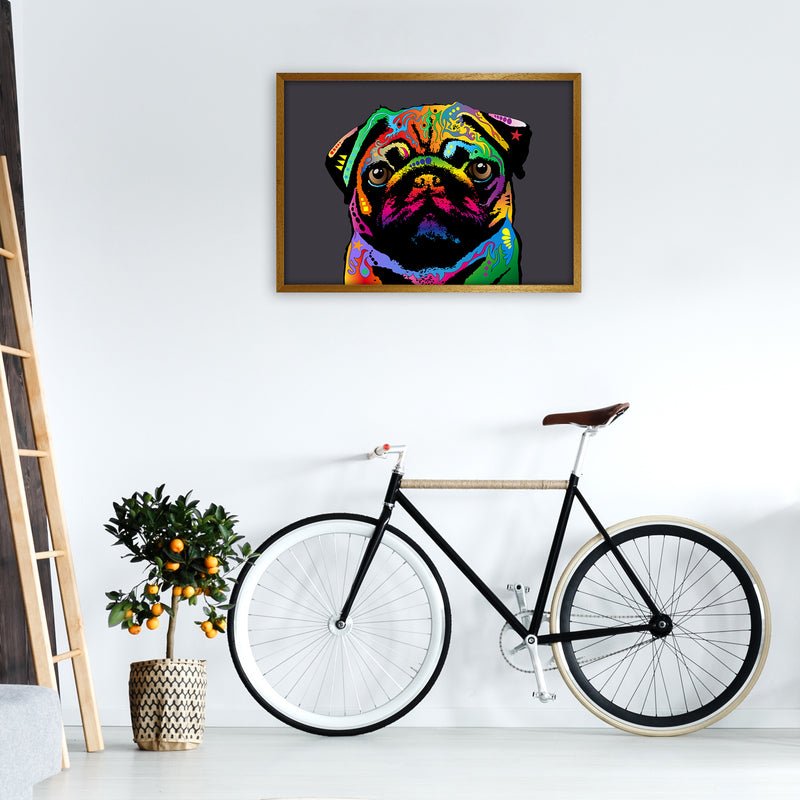 Pug Dog Charcoal Art Print by Michael Tompsett A1 Print Only