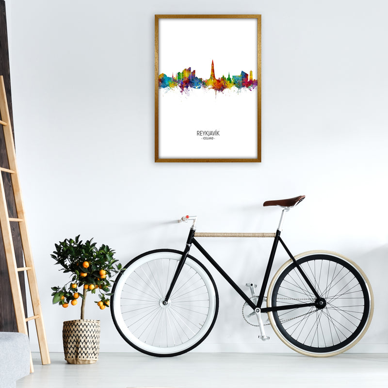 Reykjavik Iceland Skyline Portrait Art Print by Michael Tompsett A1 Print Only