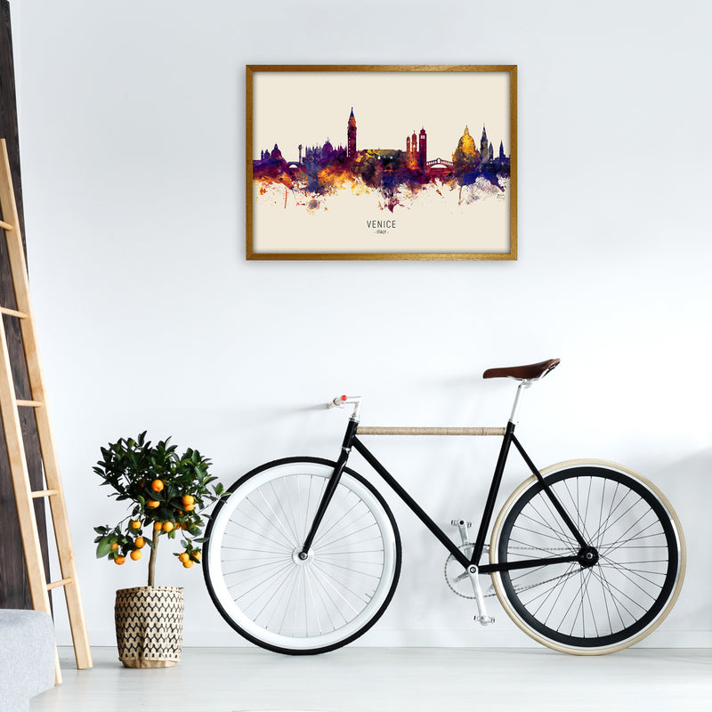 Venice Italy Skyline Autumn City Name Art Print by Michael Tompsett A1 Print Only