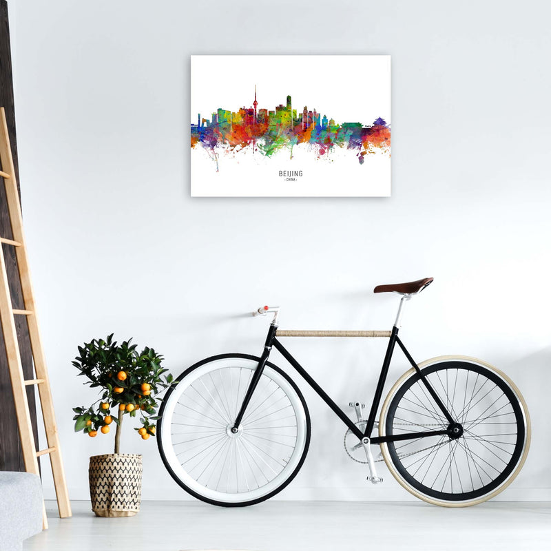 Beijing China Skyline Art Print by Michael Tompsett A1 Black Frame