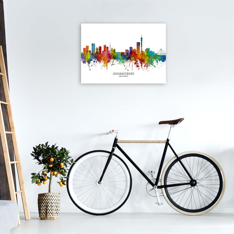 Johannesburg South Africa Skyline Print by Michael Tompsett A1 Black Frame