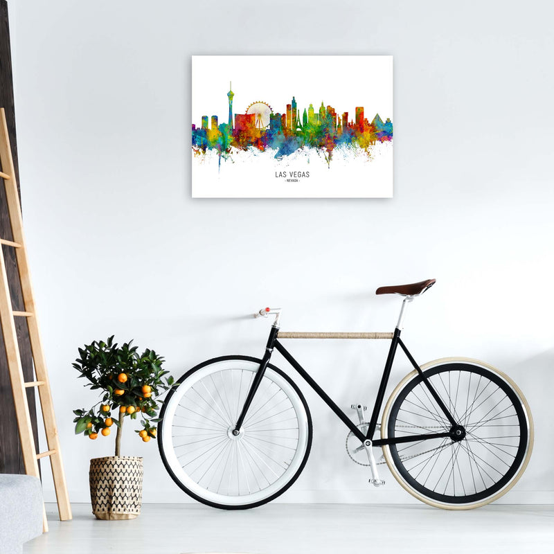 Las Vegas Nevada Skyline Art Print by Michael Tompsett A1 Black Frame