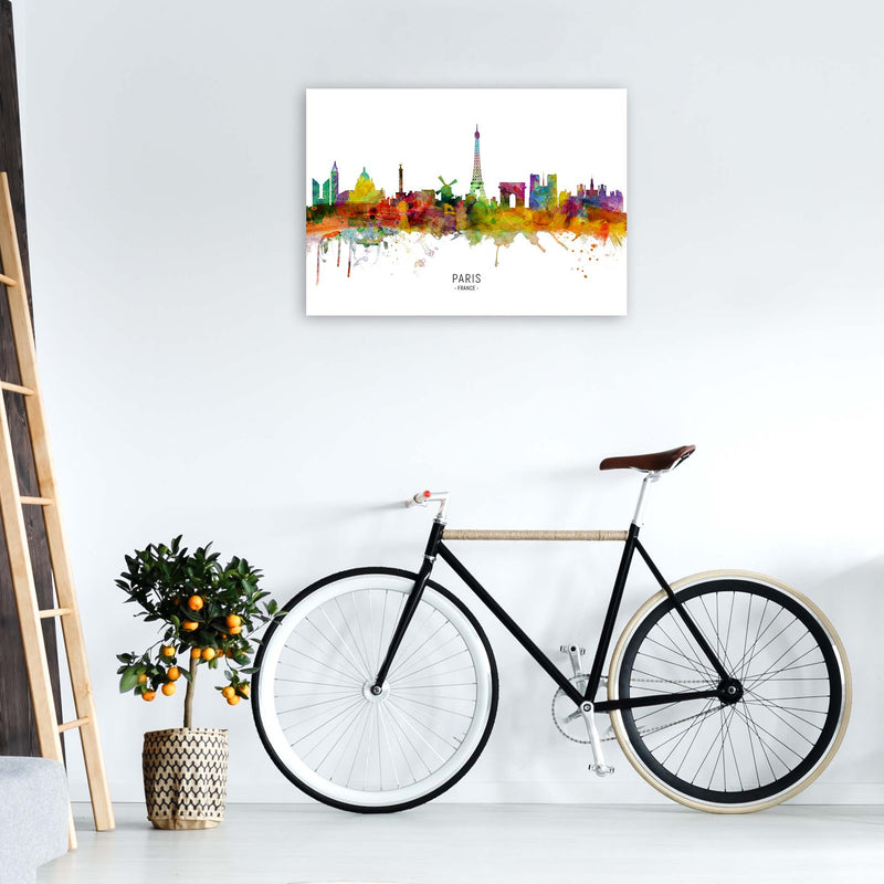 Paris France Skyline Art Print by Michael Tompsett A1 Black Frame