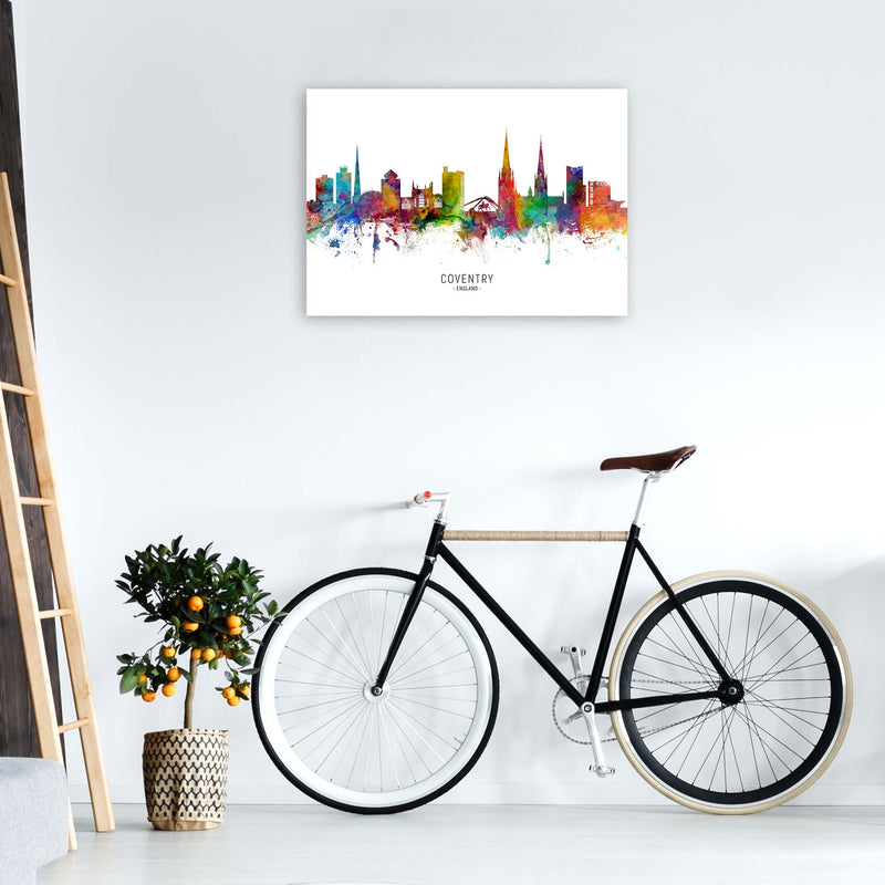 Coventry England Skyline Art Print by Michael Tompsett A1 Black Frame