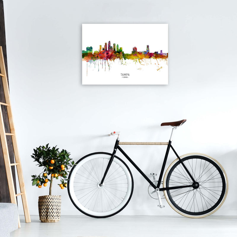 Tampa Florida Skyline Art Print by Michael Tompsett A1 Black Frame