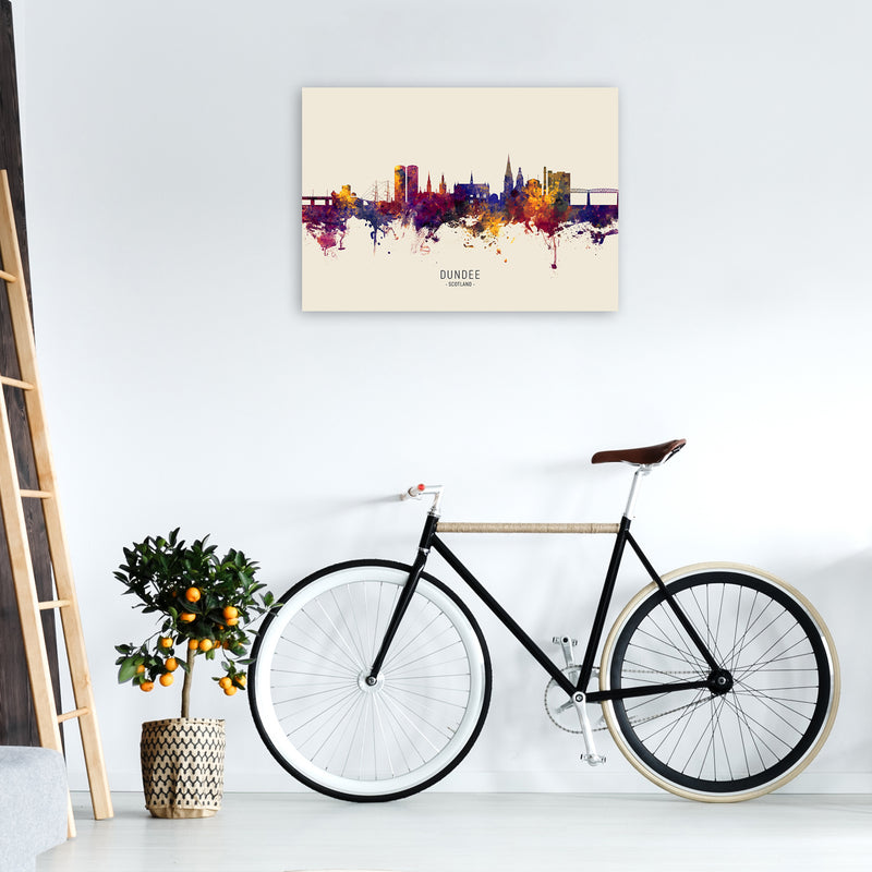 Dundee Scotland Skyline Autumn City Name Art Print by Michael Tompsett A1 Black Frame