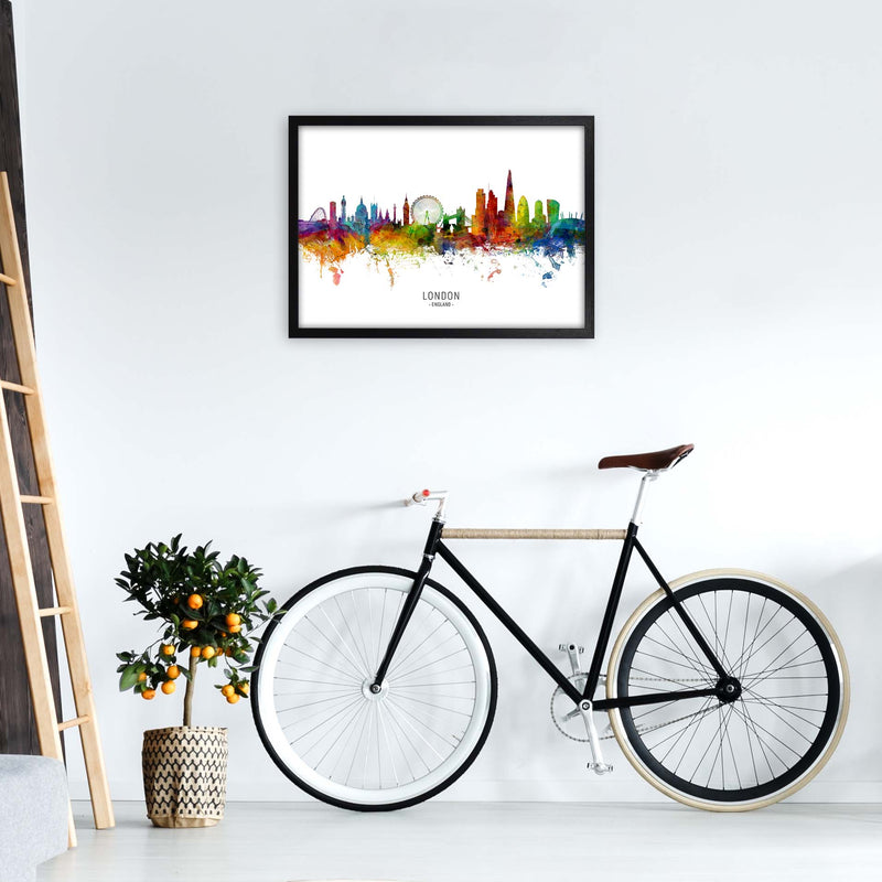 London England Skyline Art Print by Michael Tompsett A2 White Frame