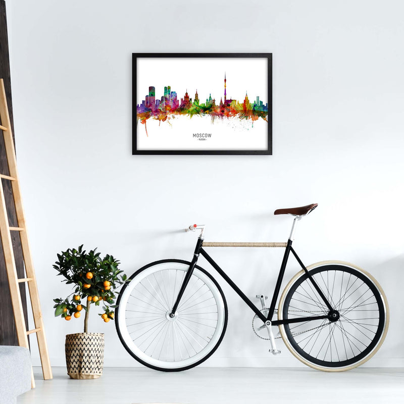 Moscow Russia Skyline Art Print by Michael Tompsett A2 White Frame