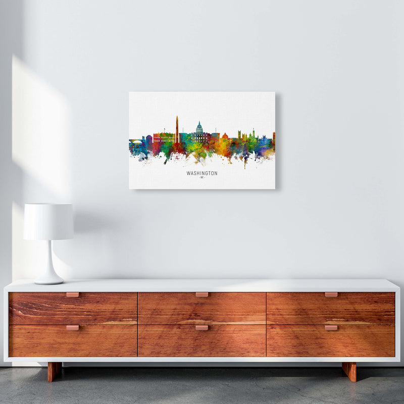 Washington Dc Skyline Art Print by Michael Tompsett A2 Canvas