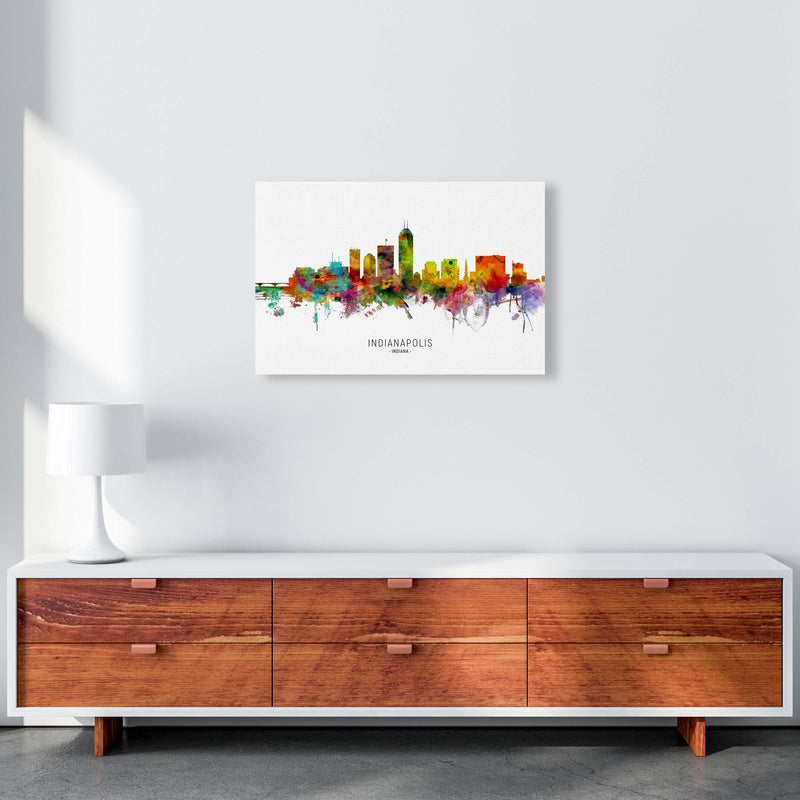 Indianapolis Indiana Skyline Art Print by Michael Tompsett A2 Canvas