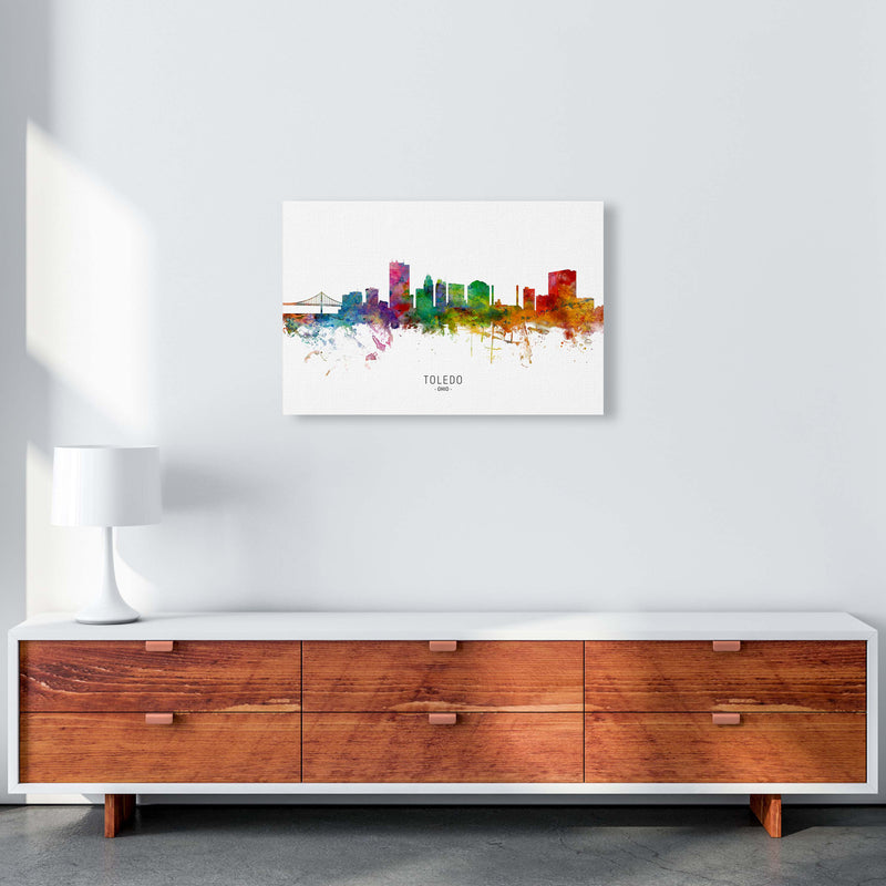 Toledo Ohio Skyline Art Print by Michael Tompsett A2 Canvas