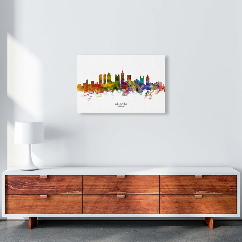 Atlanta Georgia Skyline Art Print by Michael Tompsett A2 Canvas