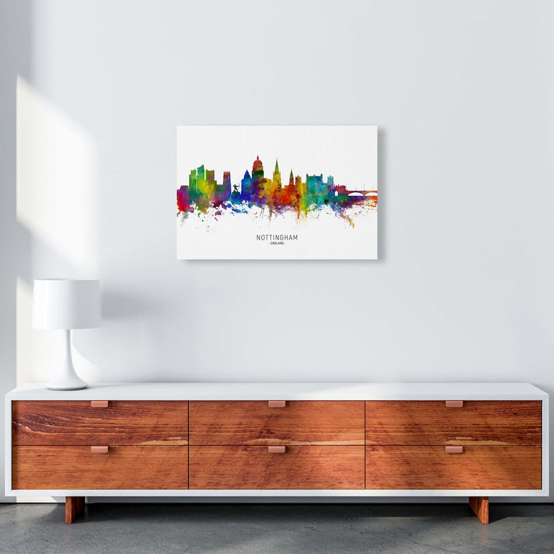 Nottingham England Skyline Art Print by Michael Tompsett A2 Canvas