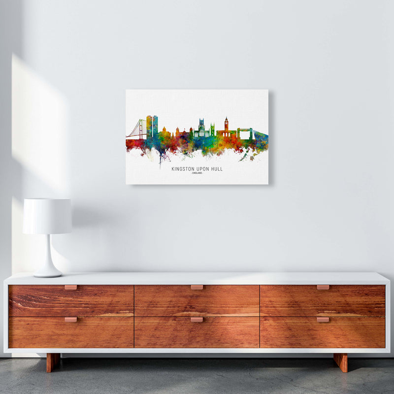 Kingston Upon Hull England Skyline Print by Michael Tompsett A2 Canvas