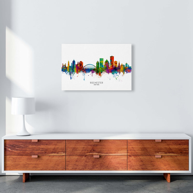 Rochester New York Skyline Art Print by Michael Tompsett A2 Canvas