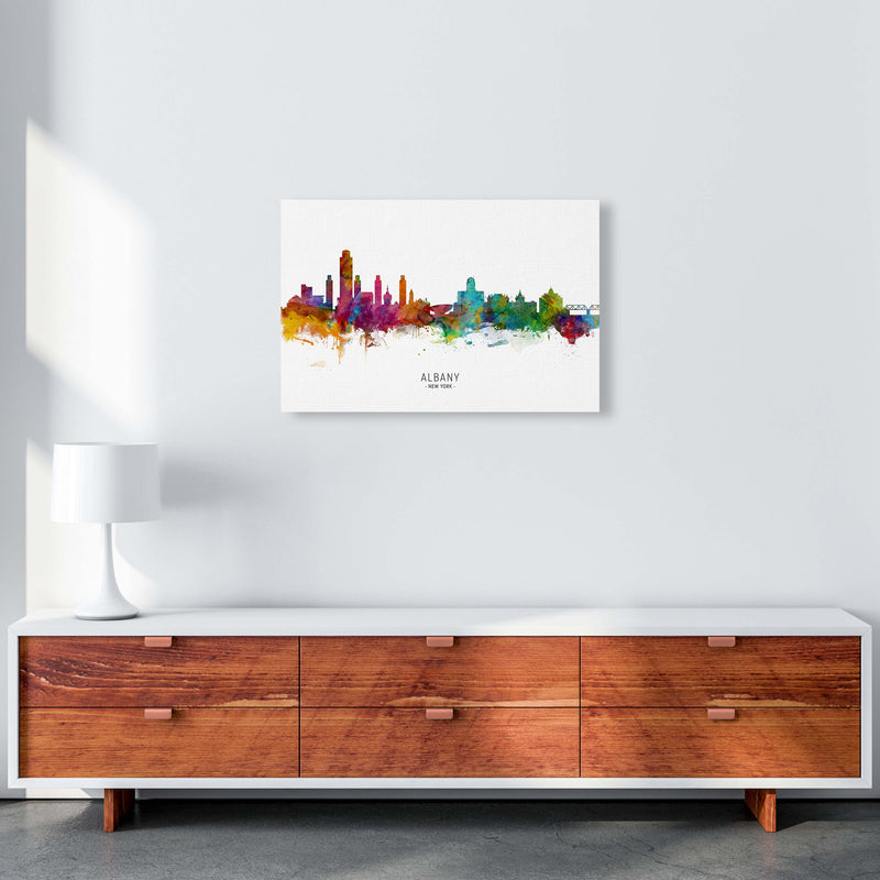 Albany New York Skyline Art Print by Michael Tompsett A2 Canvas