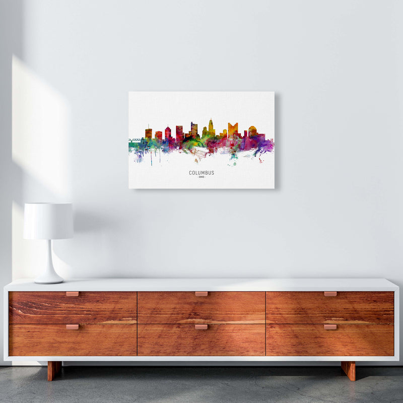 Columbus Ohio Skyline Art Print by Michael Tompsett A2 Canvas