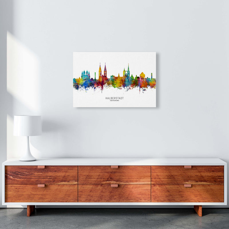 Halberstadt Deutschland Skyline Art Print by Michael Tompsett A2 Canvas