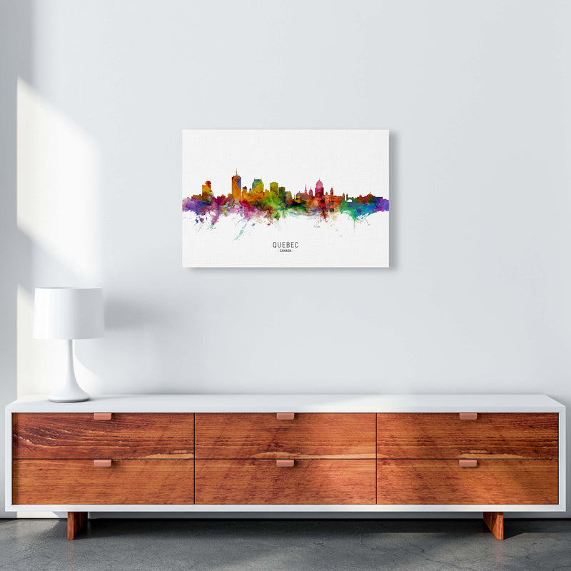 Quebec Canada Skyline Art Print by Michael Tompsett A2 Canvas